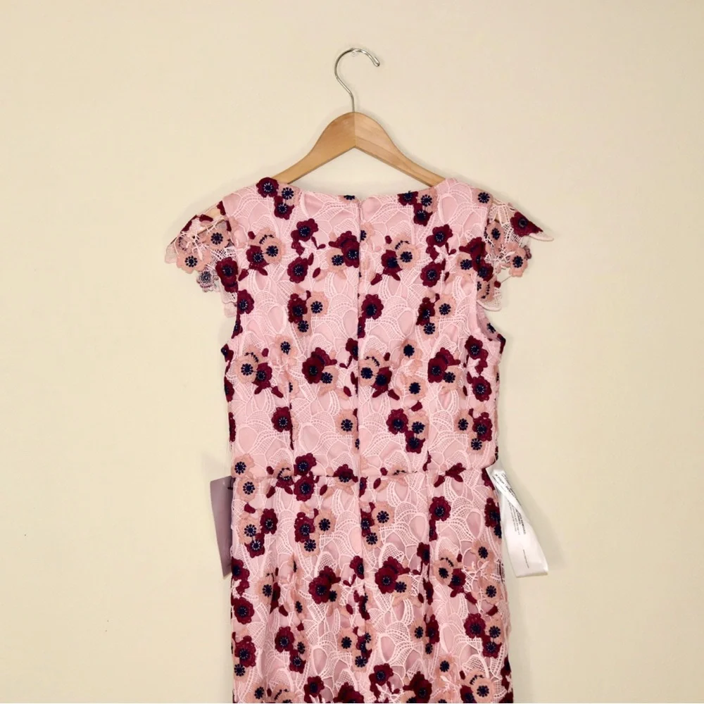 JS Collections Olive Scalloped Dress in Pink Boysenberry - Picture 6 of 12